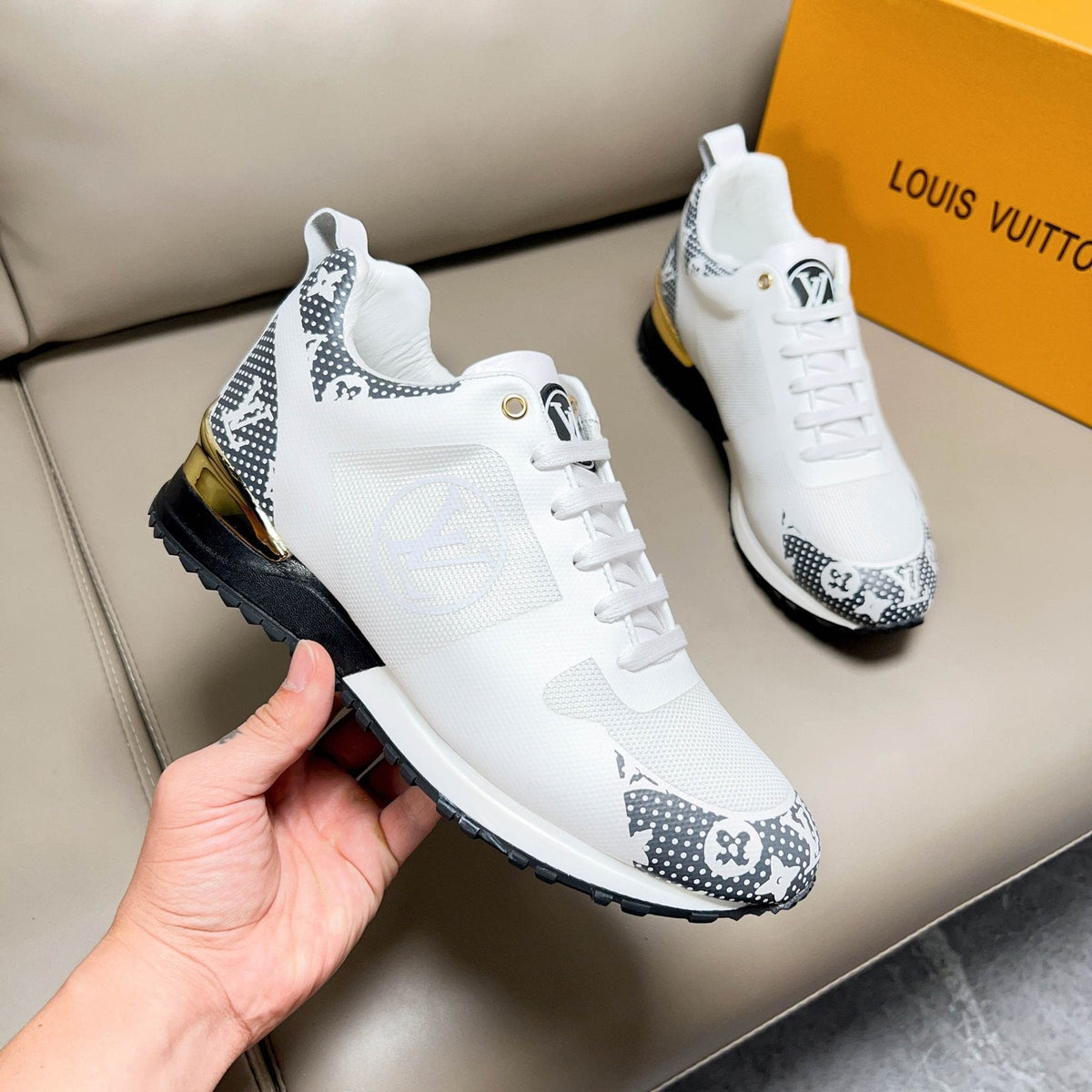 Louis Vuitton Patterned Panel Sneakers
