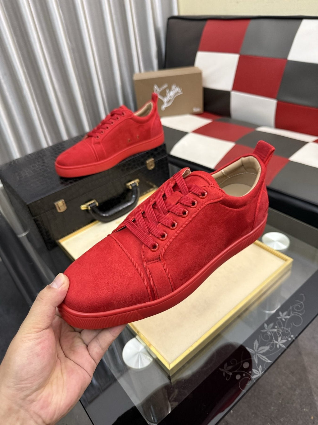Christian Louboutin Low-Top Lace-Up Sneakers